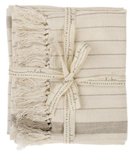 Load image into Gallery viewer, Pinstripe Hammam Hand Towels S/2, Stone 1-1017
