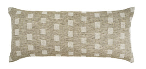 Checkered Linen Pillow Natural 1-2161c