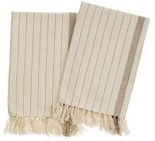 Load image into Gallery viewer, Pinstripe Hammam Hand Towels S/2, Stone 1-1017
