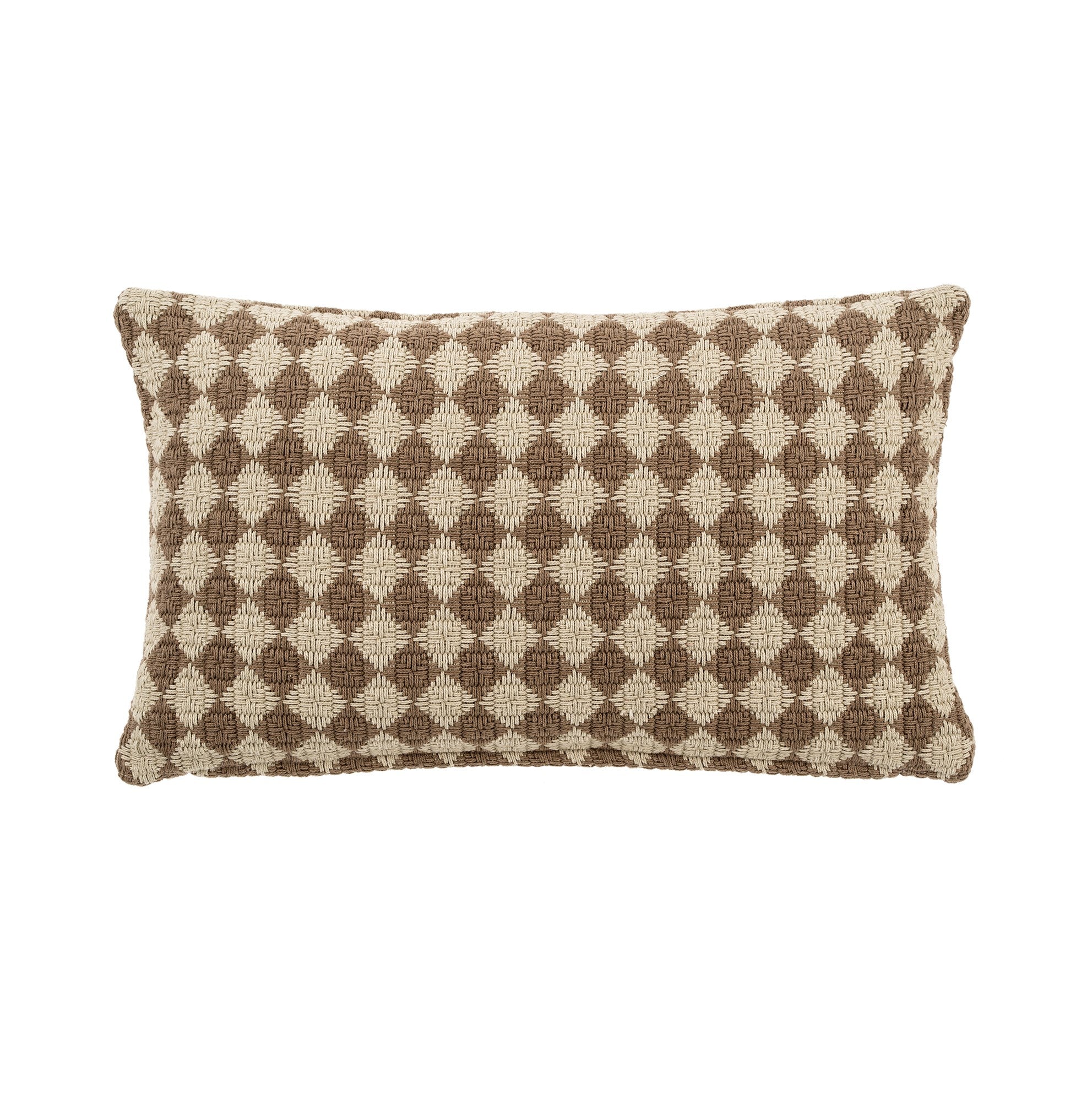 Check Weave Pillow - Brown