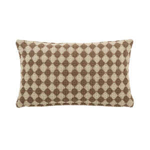 Check Weave Pillow - Brown