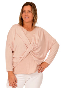 Pink Twist Front Top - Catherine Lily White’s