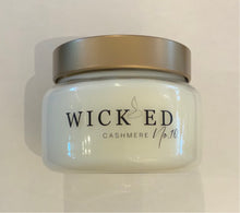 Load image into Gallery viewer, Wick’ed Crackling Wick Candle - Glass w/ Gold Lid
