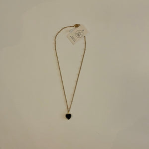 Maiden Perras - Black Onyx Heart Necklace