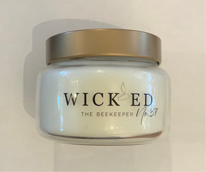 Wick’ed Crackling Wick Candle - Glass w/ Gold Lid