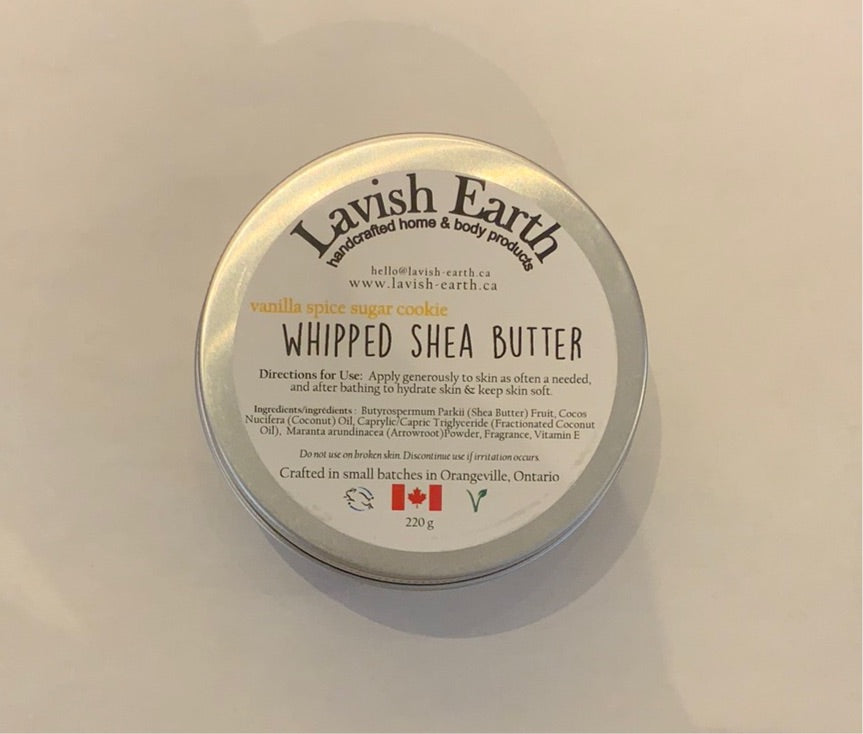 Lavish Earth Whipped Shea Butter - Vanilla Spice Sugar Cookie