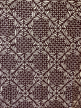 Load image into Gallery viewer, Cut Work Appliqué Blanket. Brown and Natural Cotton. 100% Cotton Blanket. Hand Made In  Rural India.  Use as a Blanket, Table Cloth, Curtain Etc...
