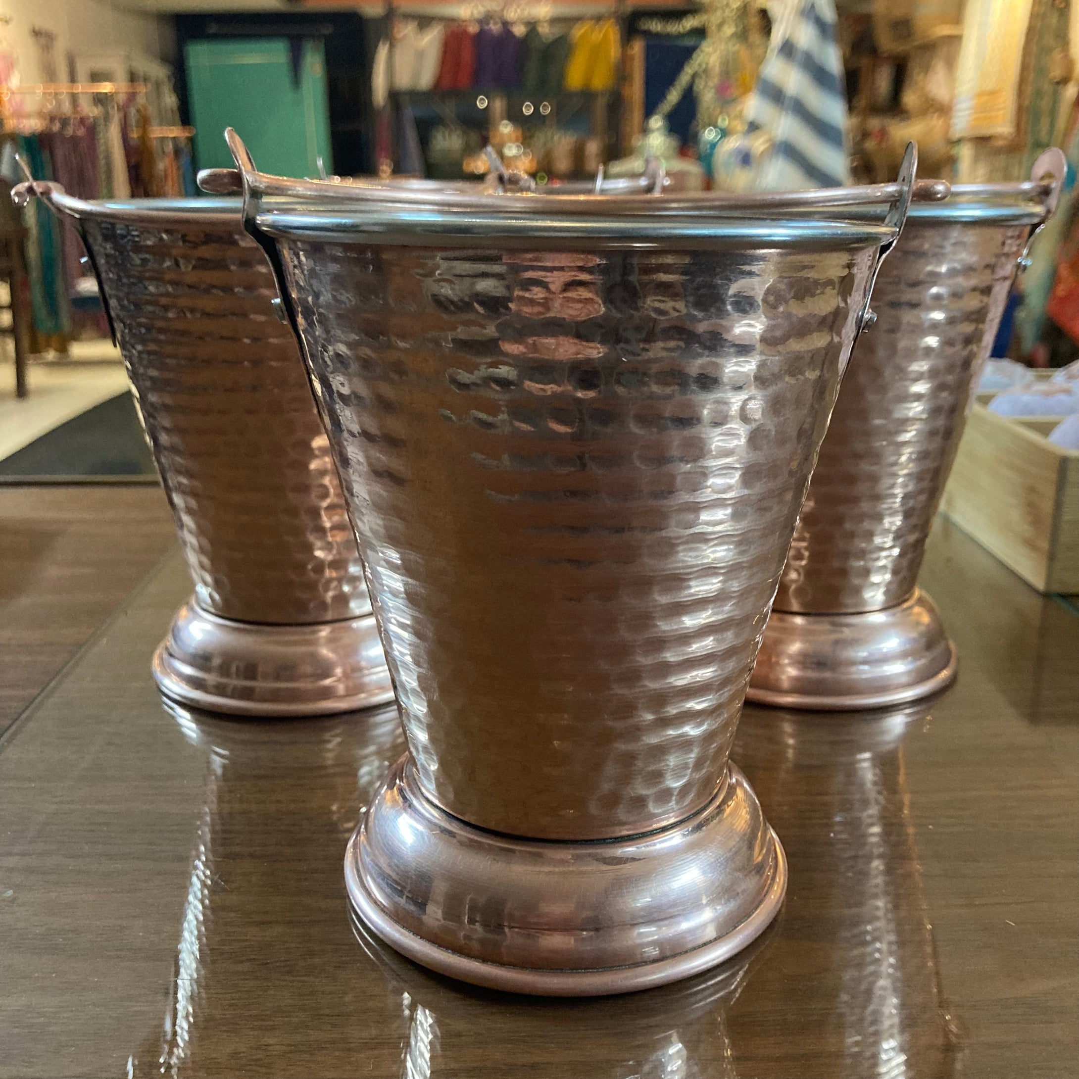 Copper Daal Bucket ( Pure Copper and Stainless Steel w/ Handle)