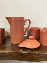 Load image into Gallery viewer, Pitcher with Clay Cups.  1 jug / s6 cups
