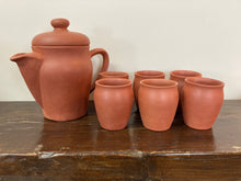 Load image into Gallery viewer, Clay Pot and Cups-1 pot and 6 cups
