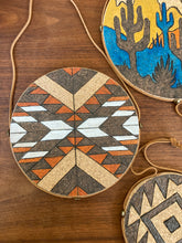 Load image into Gallery viewer, Desert Collection Aztec Design - Wall Hanging Trivets - Plaid and Peaches - Medium
