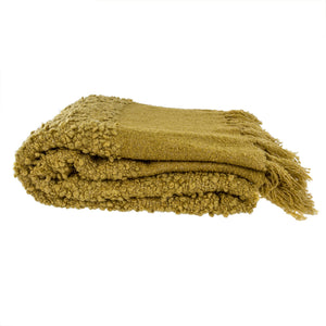 Chalet Boucle Throw Olive